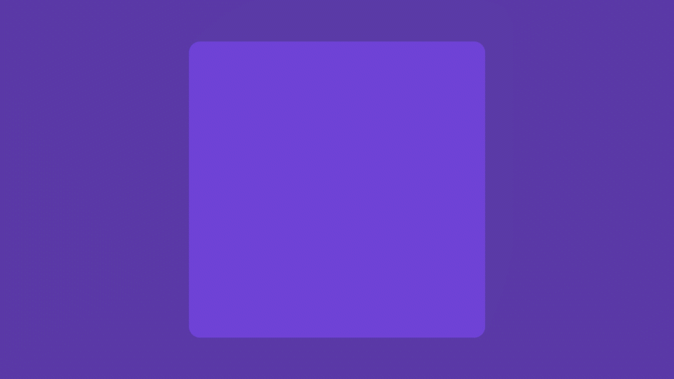 Animación de un cuadrado ilustrando el principio Mobile