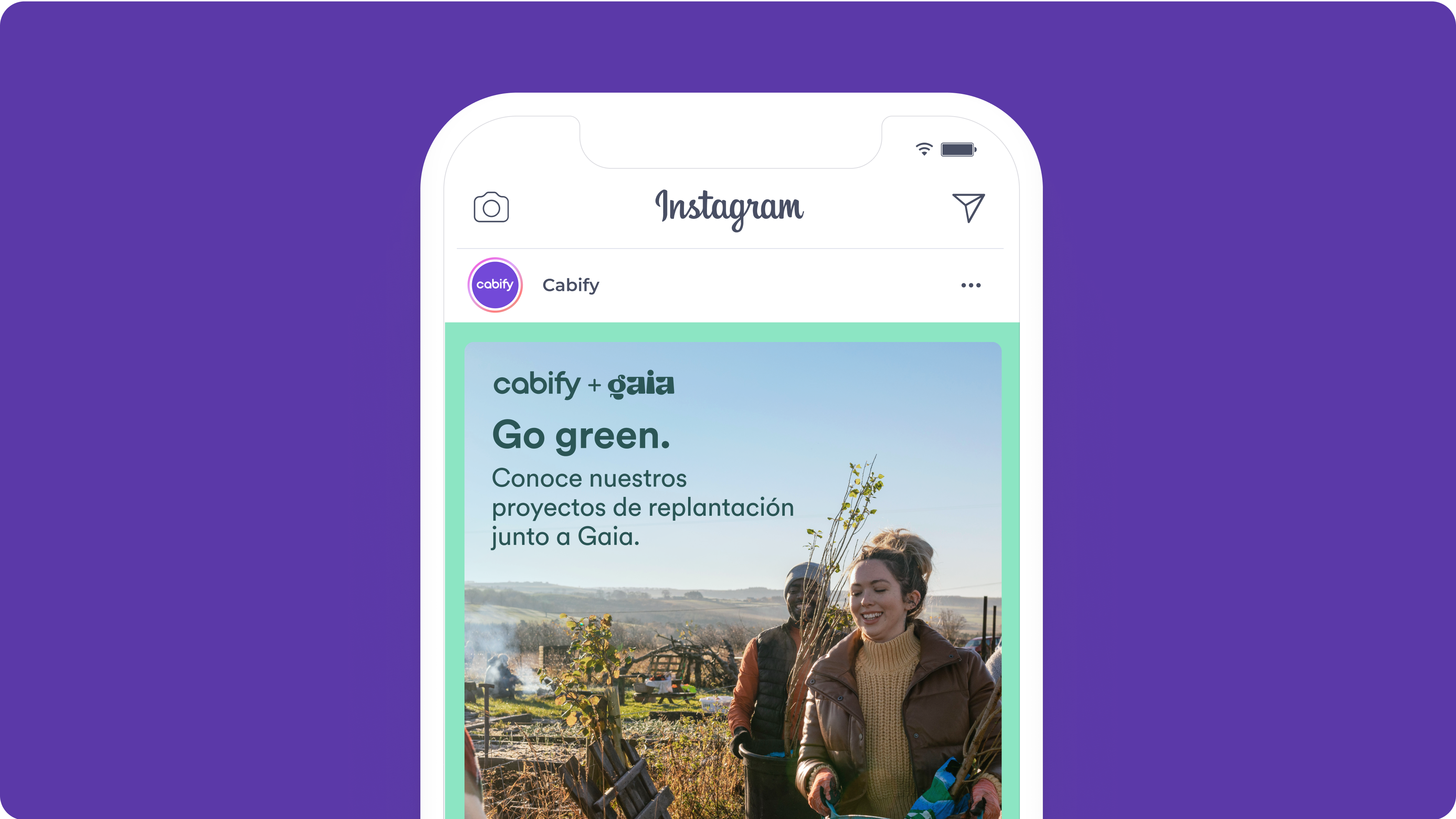 Ejemplo de Cobranding en instagram